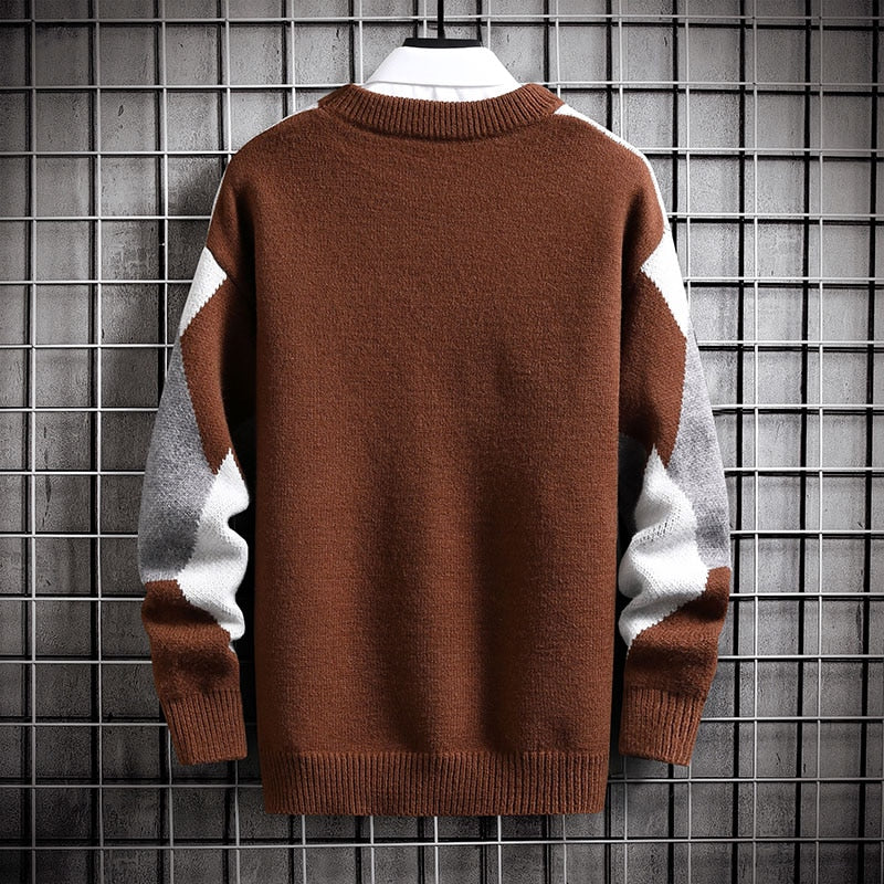 Men's Long Sleeve Warm Cashmere Pullover
