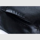 CARANFIER Chaquetas de piel sintética de moda para hombre