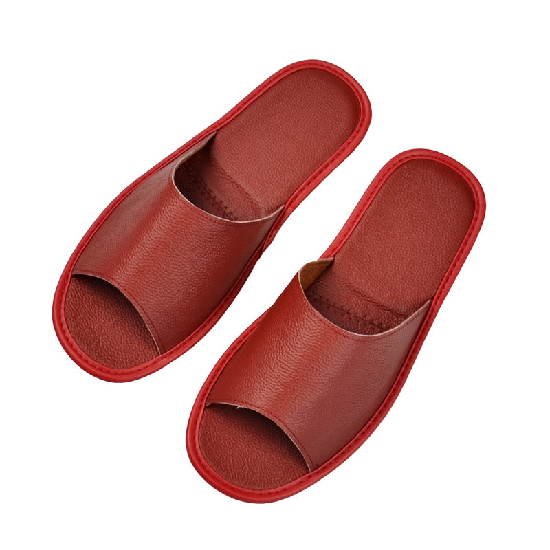 Sandalias de interior de cuero genuino para hombres