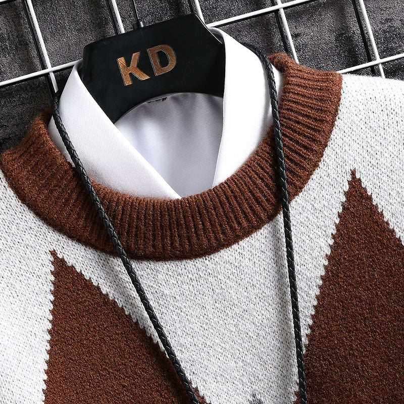 Men's Long Sleeve Warm Cashmere Pullover