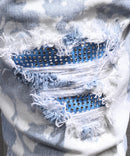 Jean Slim Fit Patchwork Homme 