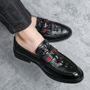 Mocasines de boda de piel de vacuno auténtica para hombre