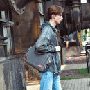 Maletín grande de lona impermeable para hombre