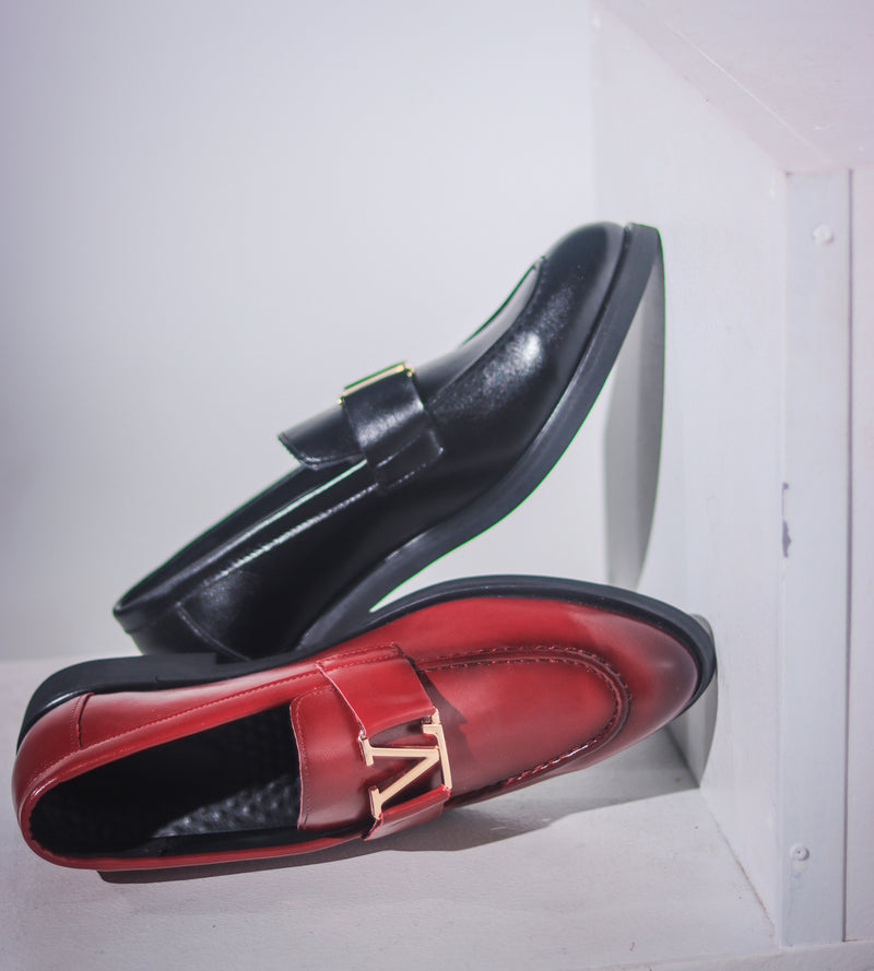 Chaussures en similicuir italien vintage pour hommes 