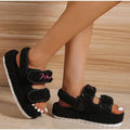 Sandales en peluche à plateforme pour femmes