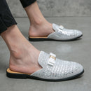 Mocasines sin espalda con detalles brillantes para hombre
