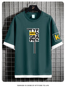 Camiseta clásica informal de cadera para hombre TYPO