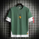 Camiseta de estilo hip hop con cuello redondo para hombre