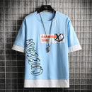 Camiseta Harajuku de manga corta coreana para hombre CARNIVAL