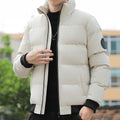 WEI Men's Korean Style Puffer Stand Collar Jacket