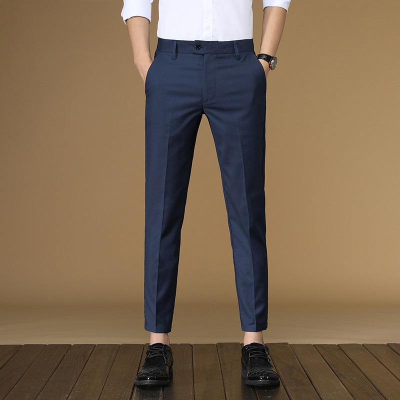 Men's Flat Straight Fit Formal Pants