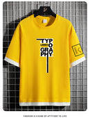 Camiseta clásica informal de cadera para hombre TYPO