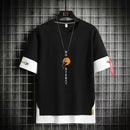 Camiseta de estilo hip hop con cuello redondo para hombre