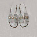 Women's Casual Pearl Beads Detailed Slippers