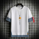 Camiseta de estilo hip hop con cuello redondo para hombre