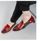 PHEN Mocasines de boda con detalle de hebilla de cuero PU para hombre