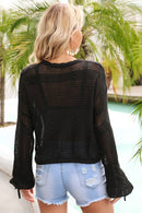 Ourlet à cordon de serrage Col rond Couverture courte