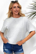 Round Neck Dropped Shoulder Tee