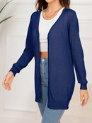 Cardigan long boutonné et fendu