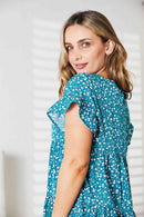 Robe à volants et manches courtes Double Take