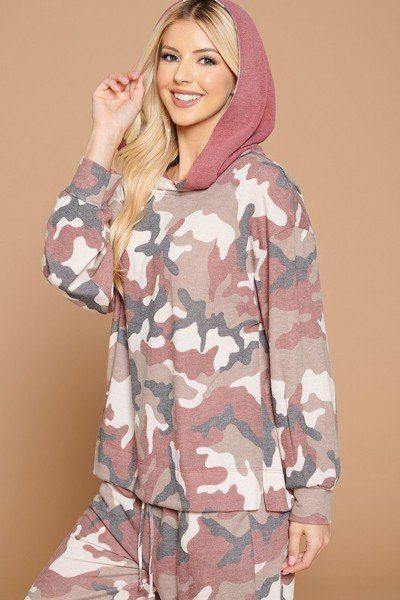 Army Camo French Terry Printed Hoodie - AM APPAREL