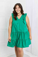 Vestido con volantes de tamaño completo para cita de juego de Hailey &amp; Co