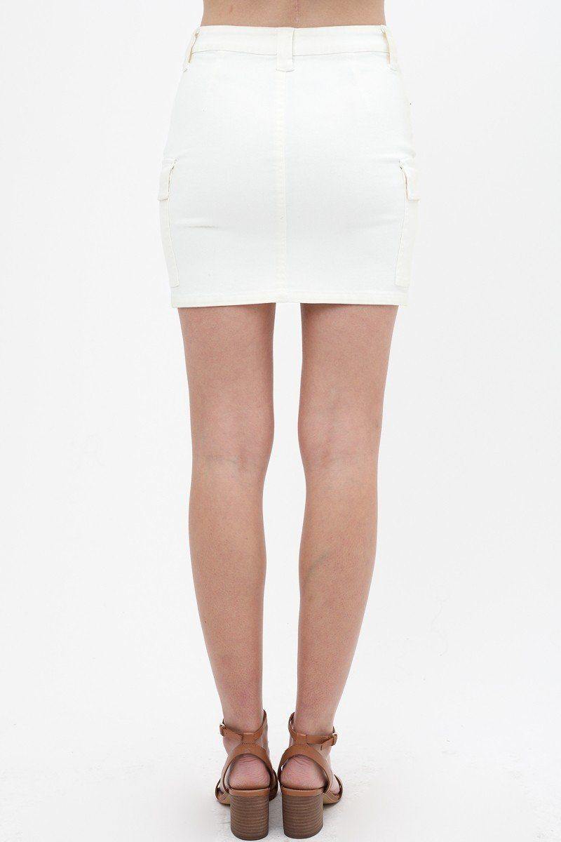 Cargo Cotton Span Mini Skirt - AM APPAREL