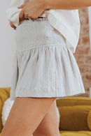 Shorts culotte con cintura fruncida