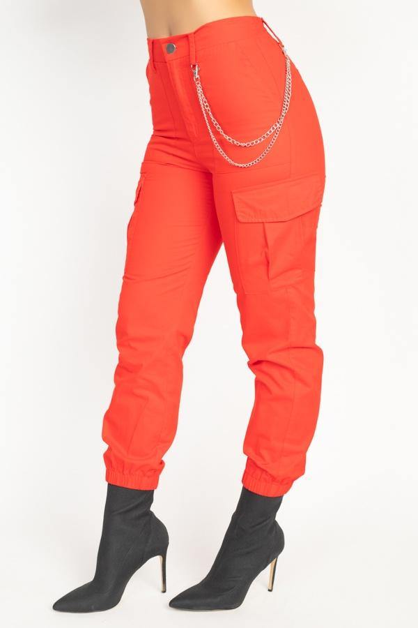 Chain Cargo Twill Jogger Pants - AM APPAREL