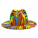 Colorful Unisex Wide Brim Fedoras Hat - AM APPAREL