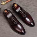 Cowhide Genuine Leather Oxford Shoes - AM APPAREL