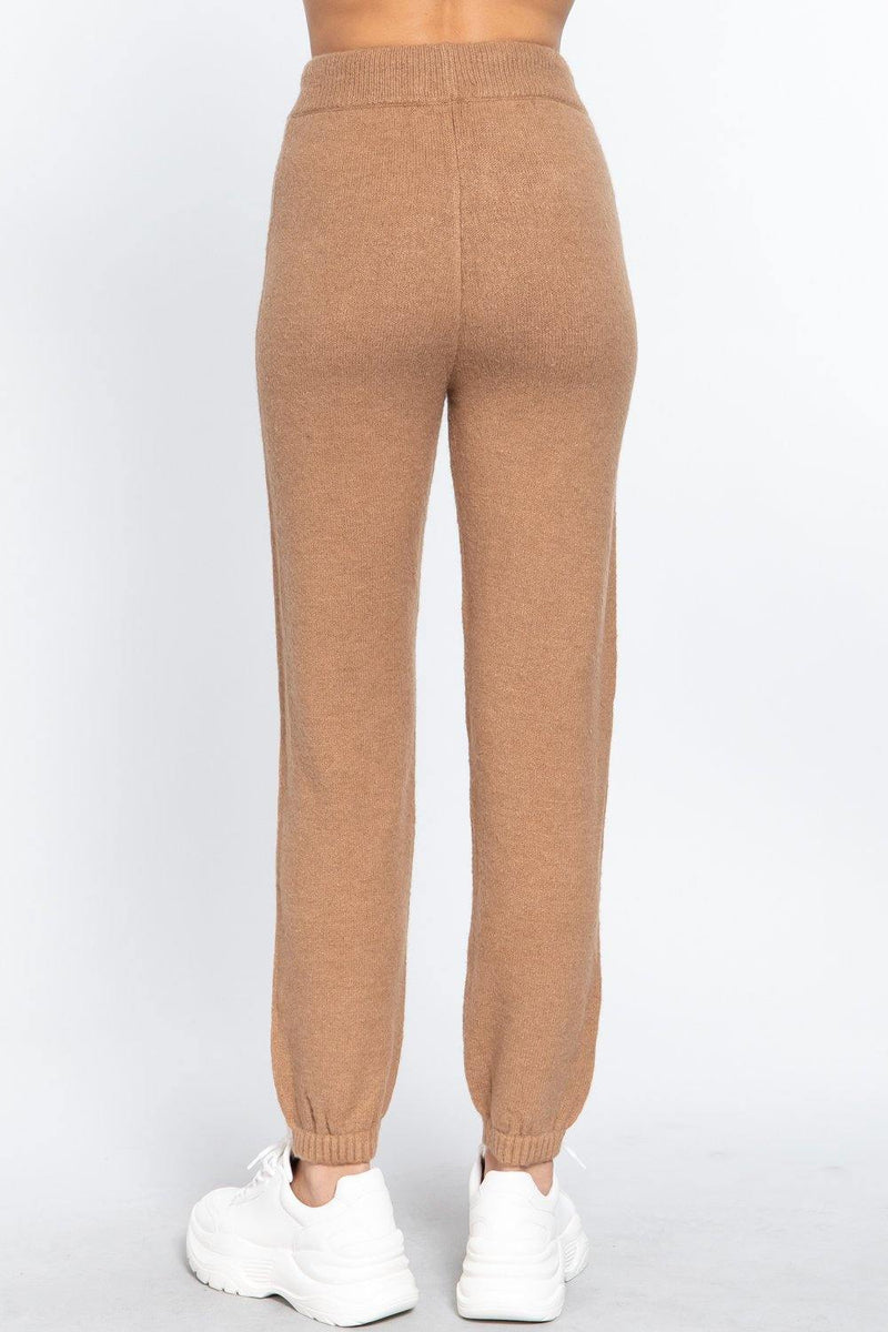 Drawstring Sweater Long Pants - AM APPAREL
