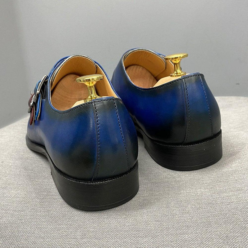 DV Men's Handmade Calf Leather Oxford Shoes - AM APPAREL
