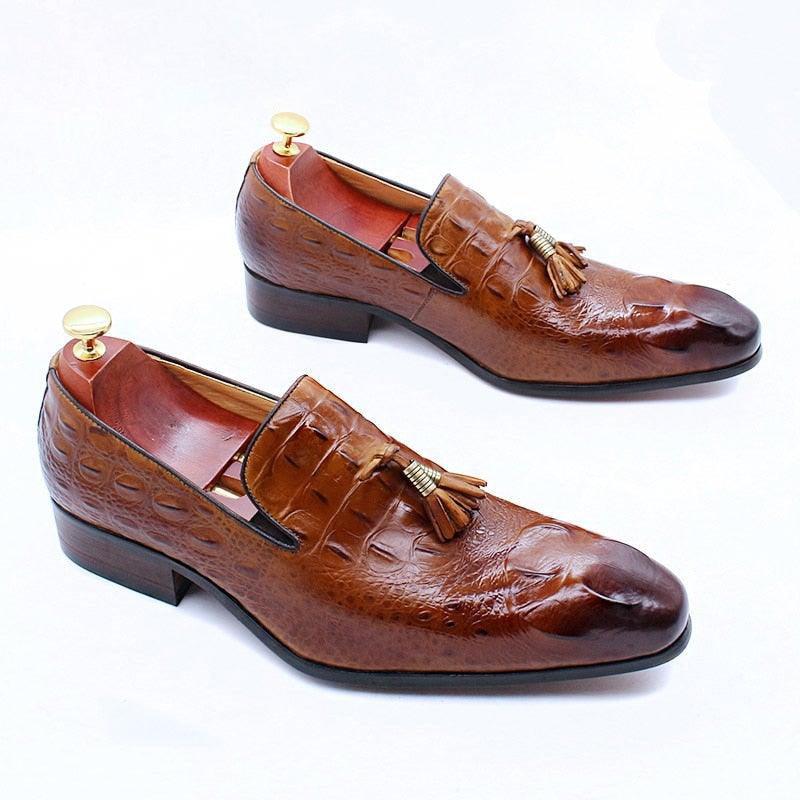 DW Men's Tassel Leather Luxurious Loafers - AM APPAREL