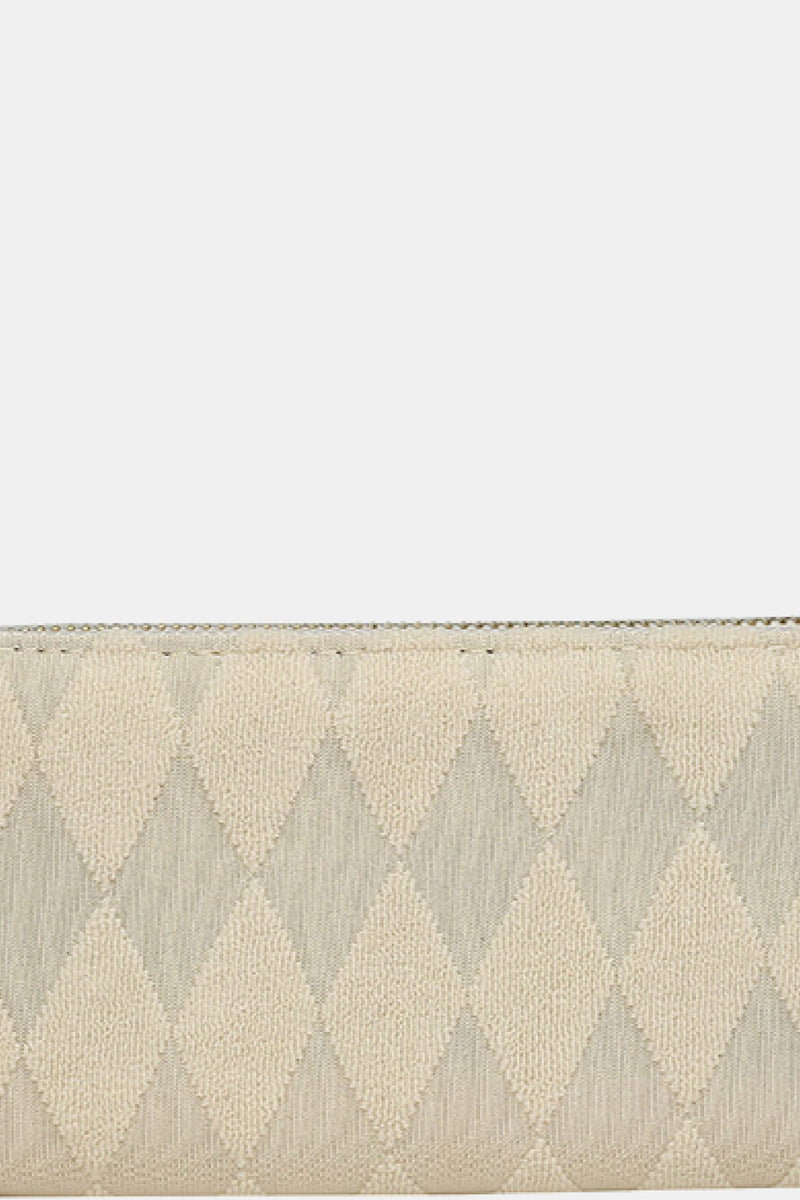 Portefeuille à motif géométrique en polyester