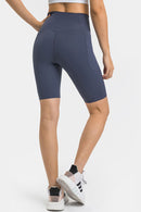 Short de cycliste taille haute avec poches