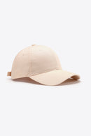 Casquette de baseball unie en coton ajustable