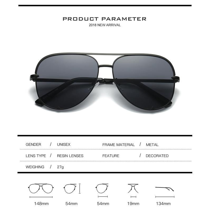 Fashion Gradient Metal Frame Unisex Sunglasses - AM APPAREL