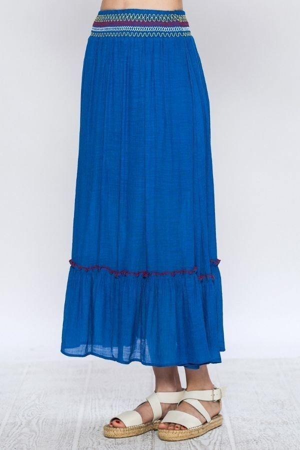 Gauze Skirt Features Elastic Waistband - AM APPAREL