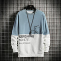 "GO FISHING" Double Colored Light Weight Sweatshirt - AM APPAREL