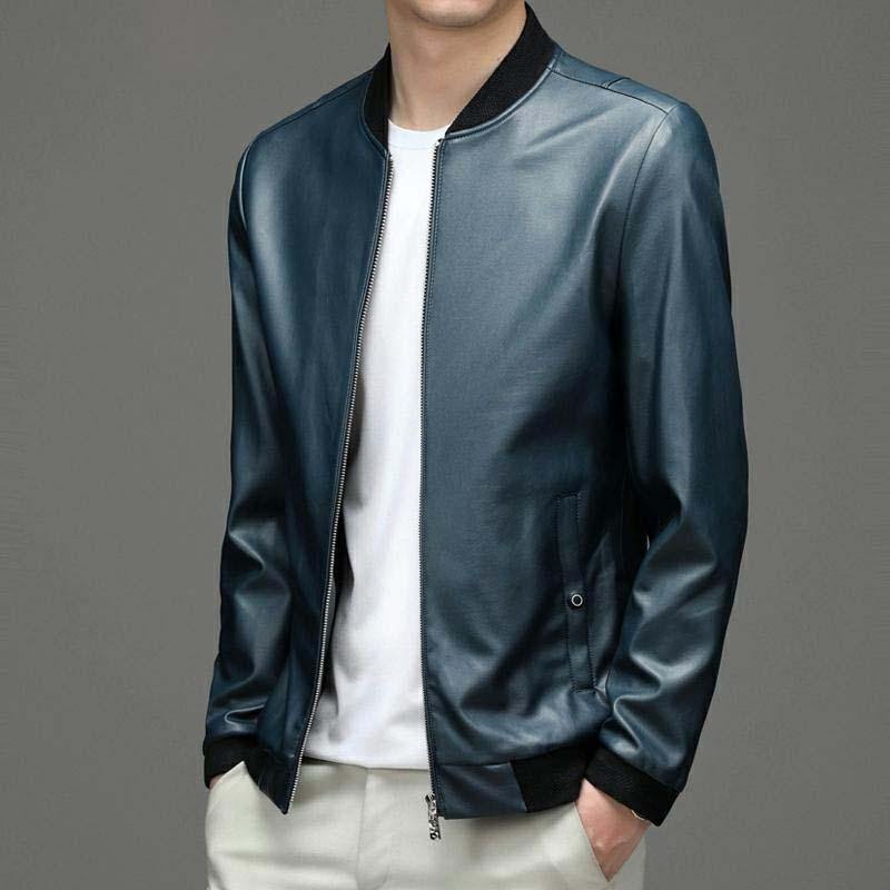 GRADY Men's Faux Leather Casual Jacket - AM APPAREL