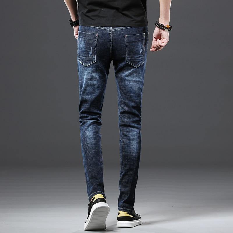 JANTOUR Men's Casual Slim Fit Jeans - AM APPAREL