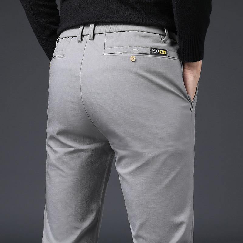 JAYWOOD Men's Straight Slim Fit Business Pants - AM APPAREL