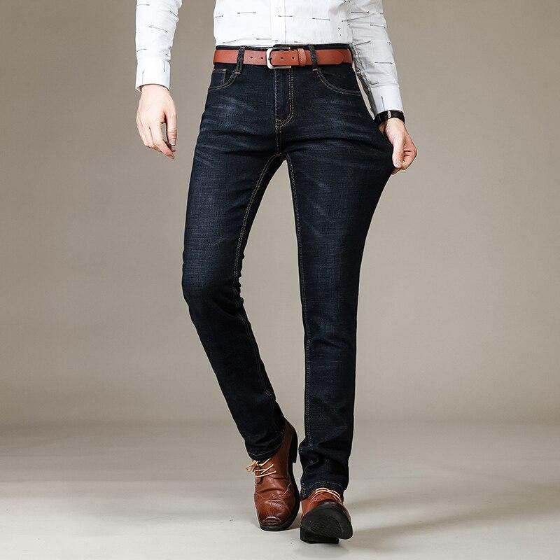 Men's Autumn Business  Style Elastic Jeans - AM APPAREL
