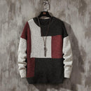 Men's Autumn Color Block Knitted Sweater - AM APPAREL