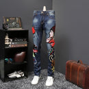 Men's Beauty Embroidered Jeans - AM APPAREL
