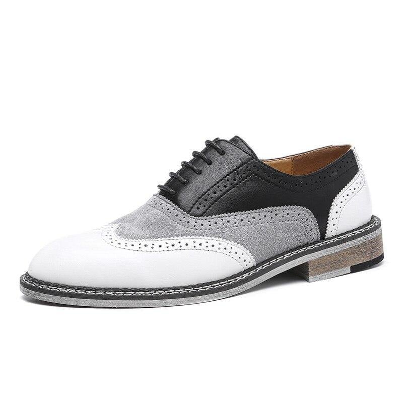 Men's Brogues Lace-Up Bullock Business Oxford Shoes - AM APPAREL