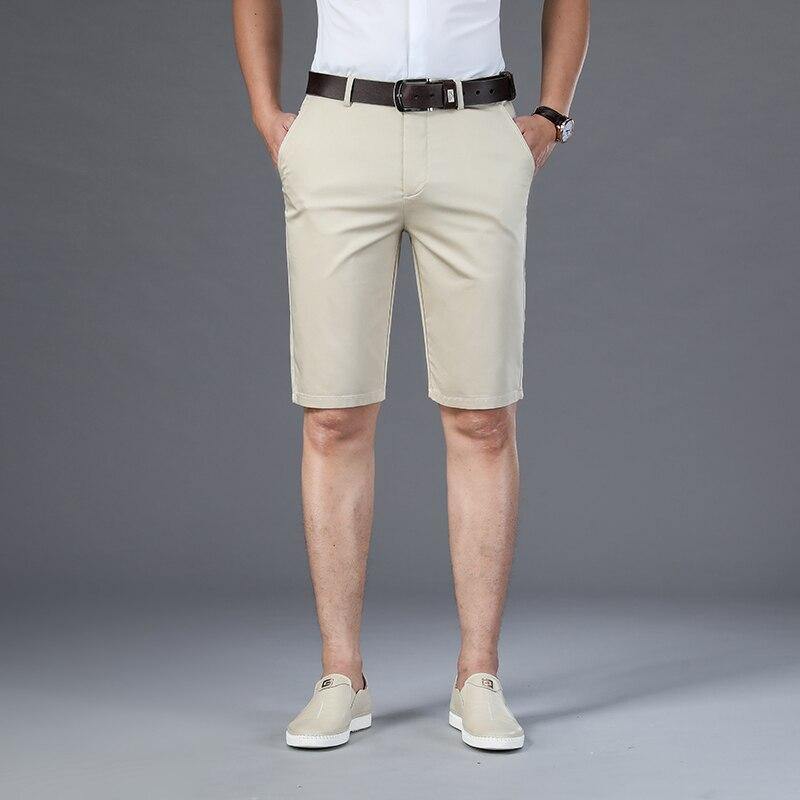 Men's Casual Elastic Slim Fit Shorts - AM APPAREL