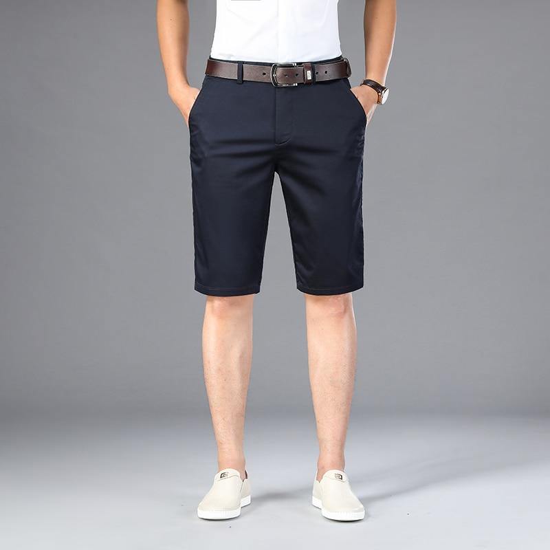 Men's Casual Elastic Slim Fit Shorts - AM APPAREL