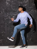 Men's Casual Solid Color O-neck Sweatshirt - AM APPAREL